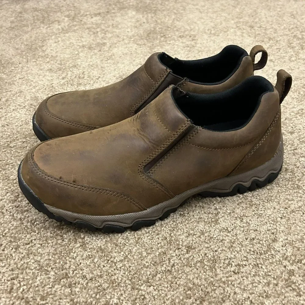 Duluth Trading Men's‎ Leather Slip Resistant Slip On Shoe Size 9 M Brown 49521